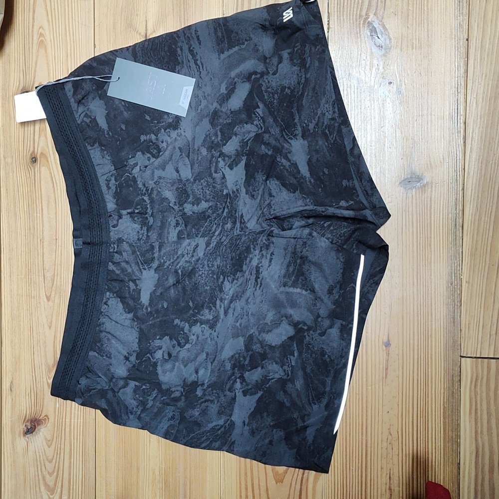 NWT, VRST, Men's, Enthusiast, 5" Running shorts, Large, Marble Graphic Charcoal